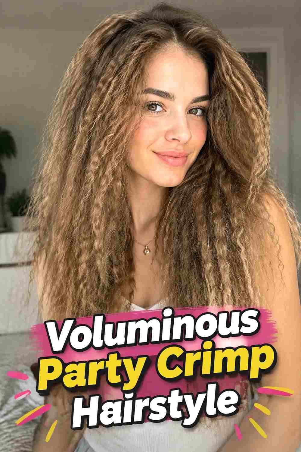 12. Voluminous Party Crimp Hairstyle