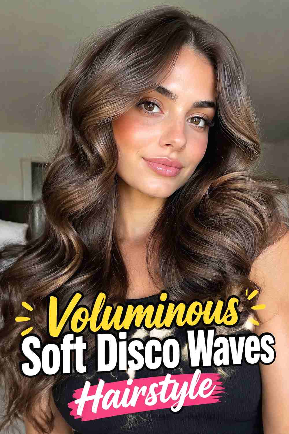 4. Voluminous Soft Disco Waves Hairstyle