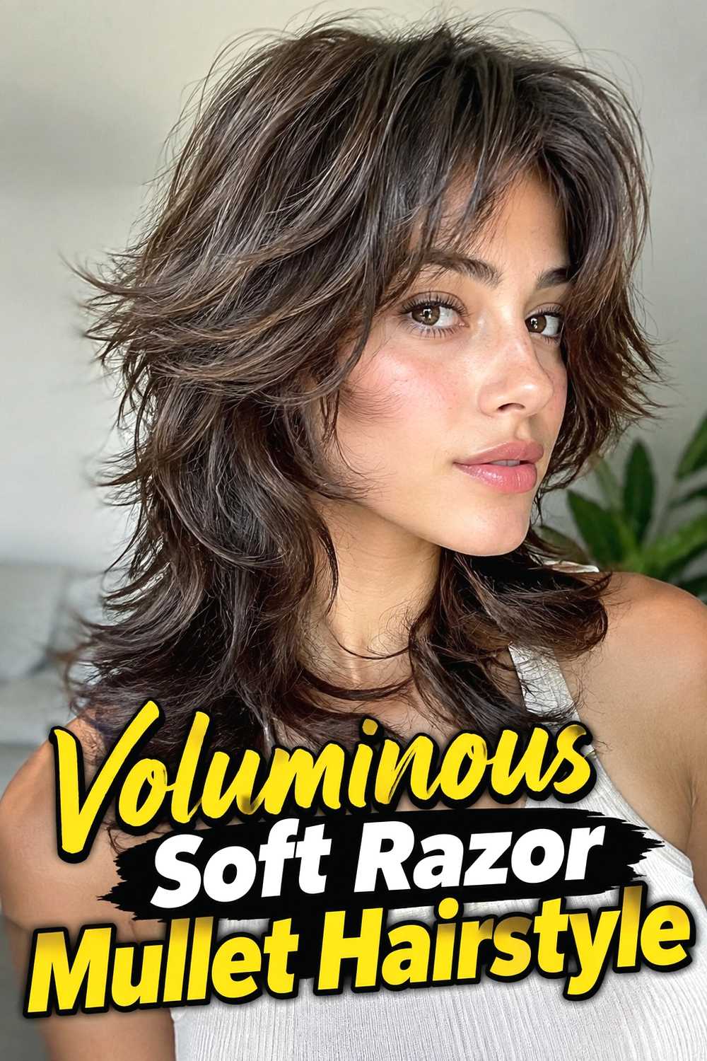 15. Voluminous Soft Razor Mullet Hairstyle