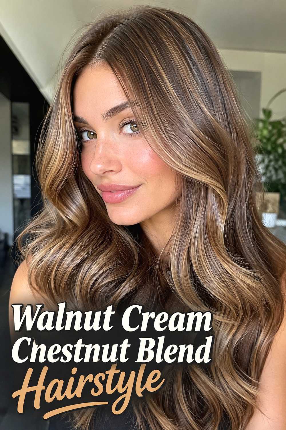 16. Walnut Cream Chestnut Blend Hairstyle