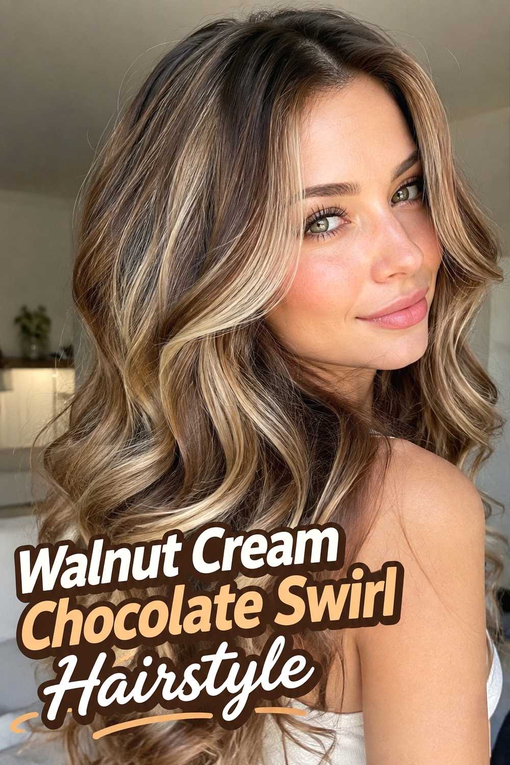11. Walnut Cream Chocolate Swirl Hairstyle