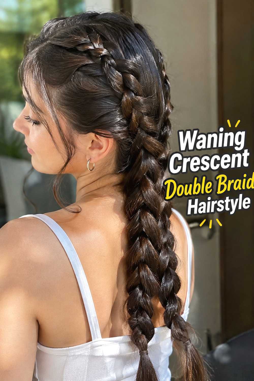 11. Waning Crescent Double Braid Hairstyle