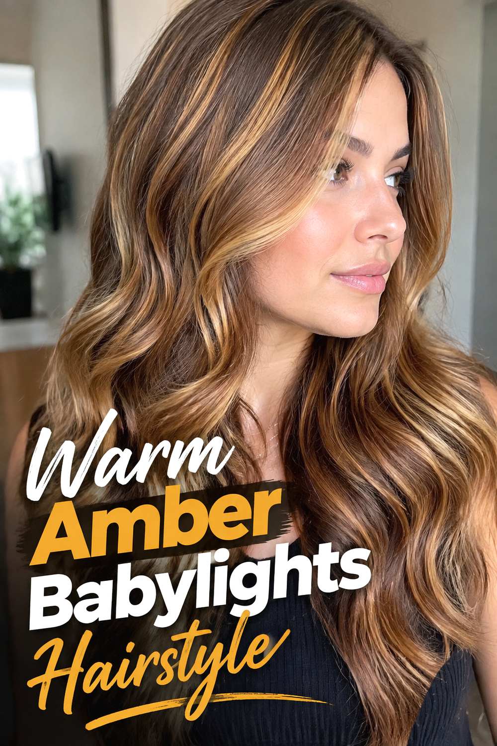 Warm Amber Babylights Hairstyle