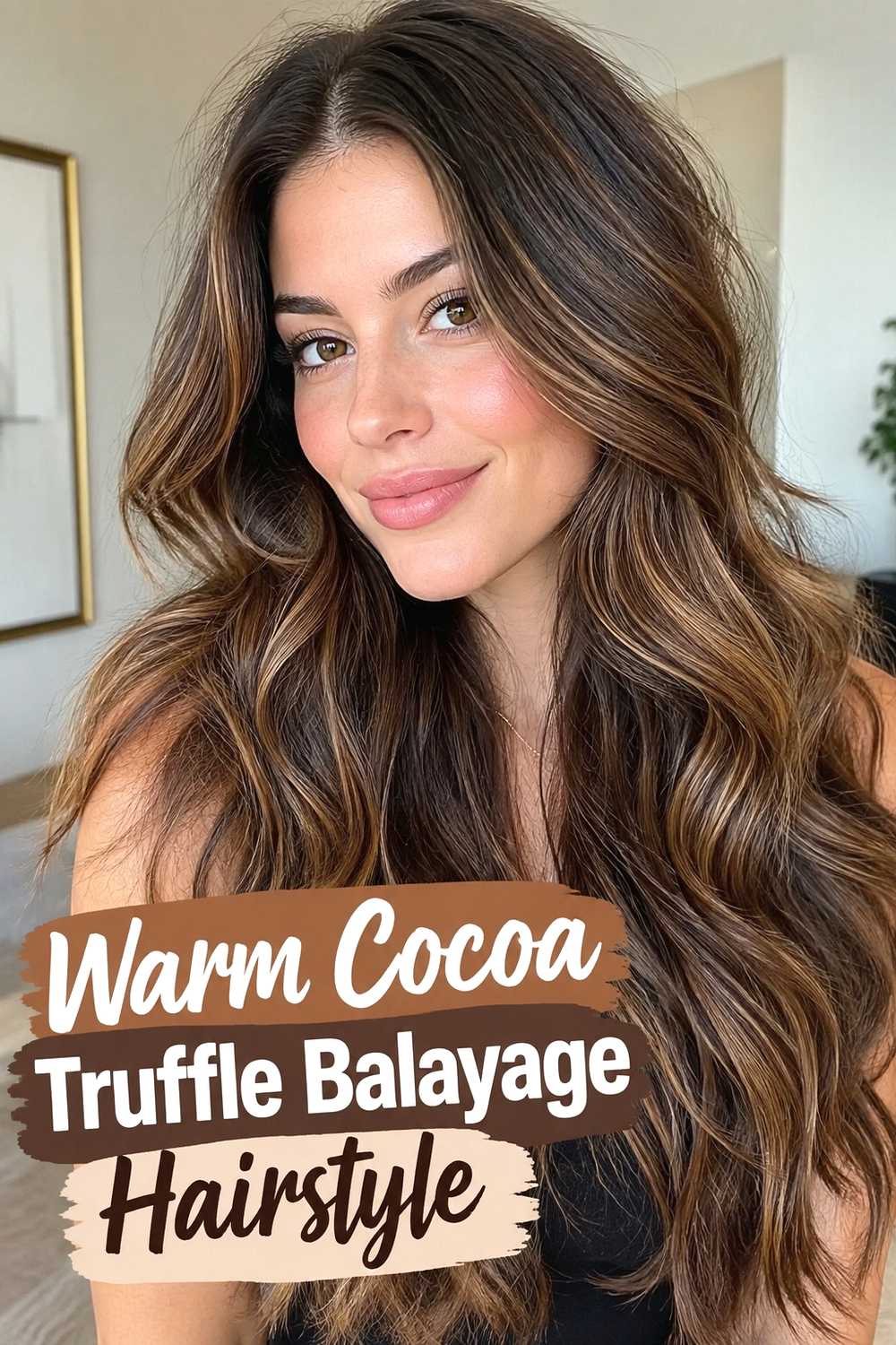 3. Warm Cocoa Truffle Balayage Hairstyle