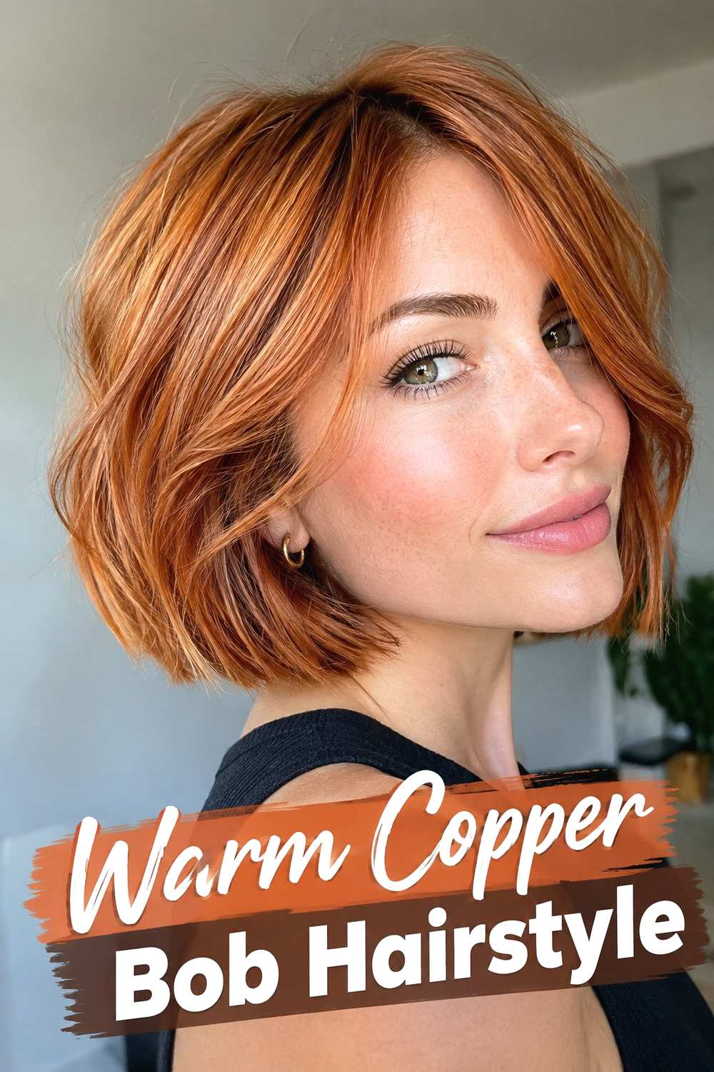 13. Warm Copper Bob Hairstyle