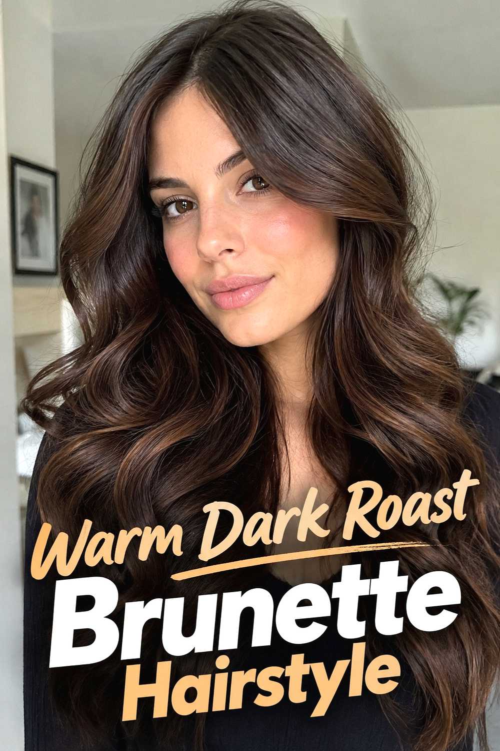 7. Warm Dark Roast Brunette Hairstyle