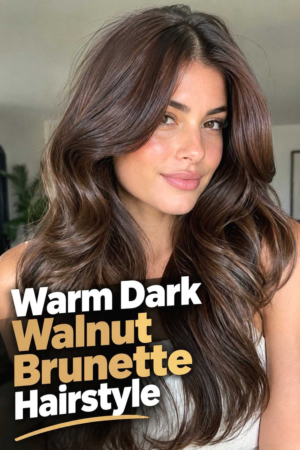 5. Warm Dark Walnut Brunette Hairstyle