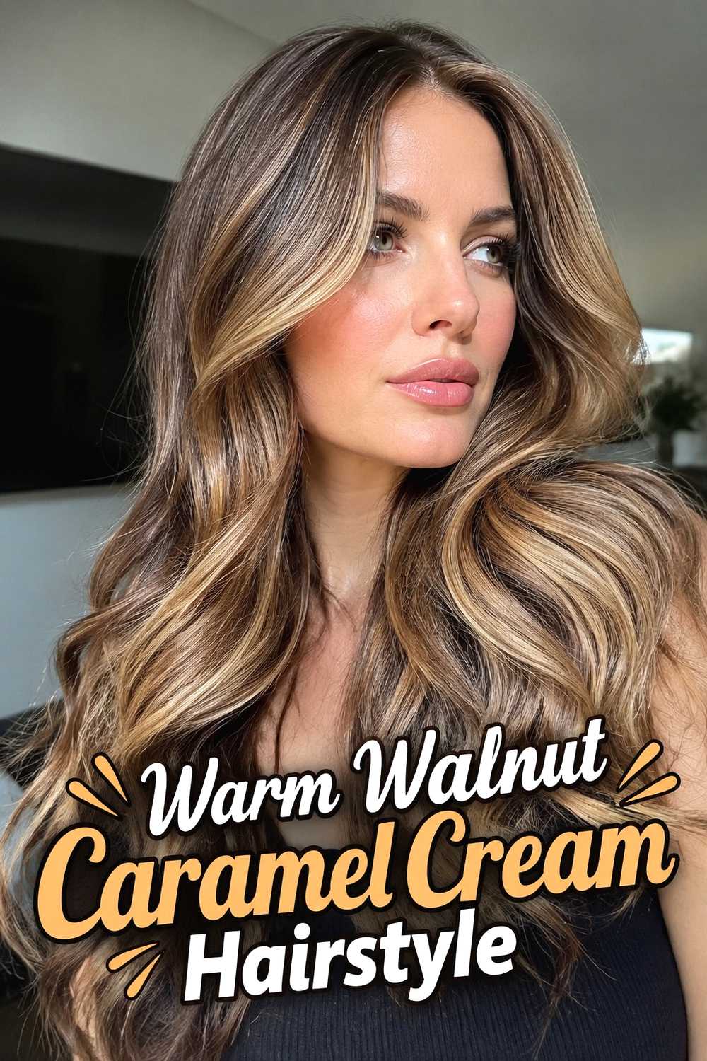 3. Warm Walnut Caramel Cream Hairstyle