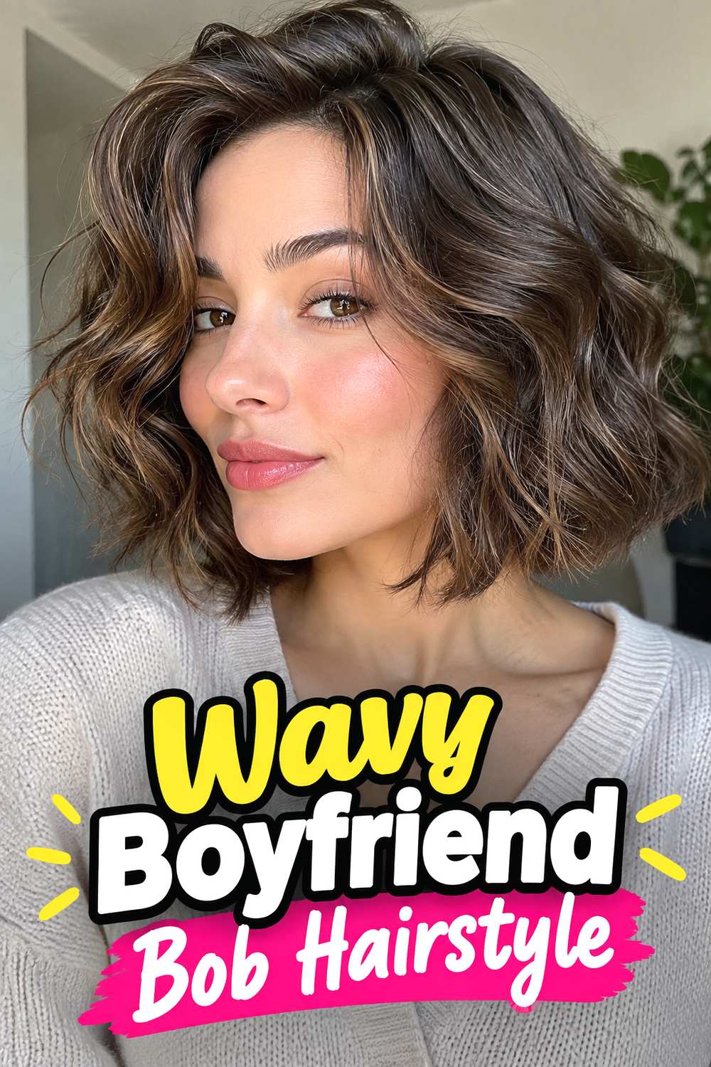 Wavy Boyfriend Bob Hairstyle