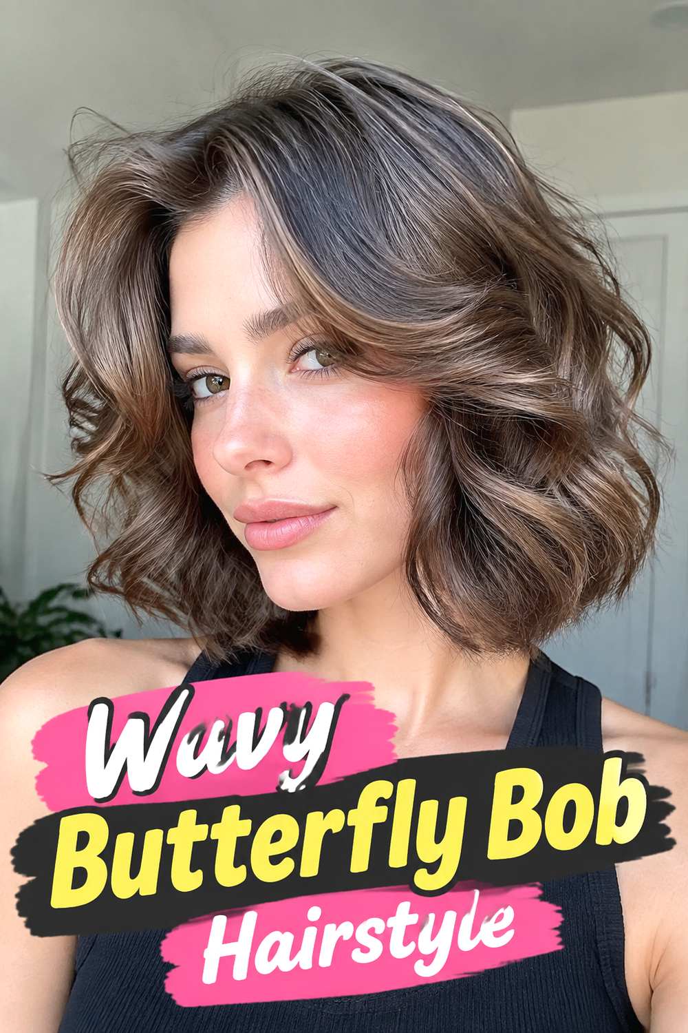 Wavy Butterfly Bob Hairstyle