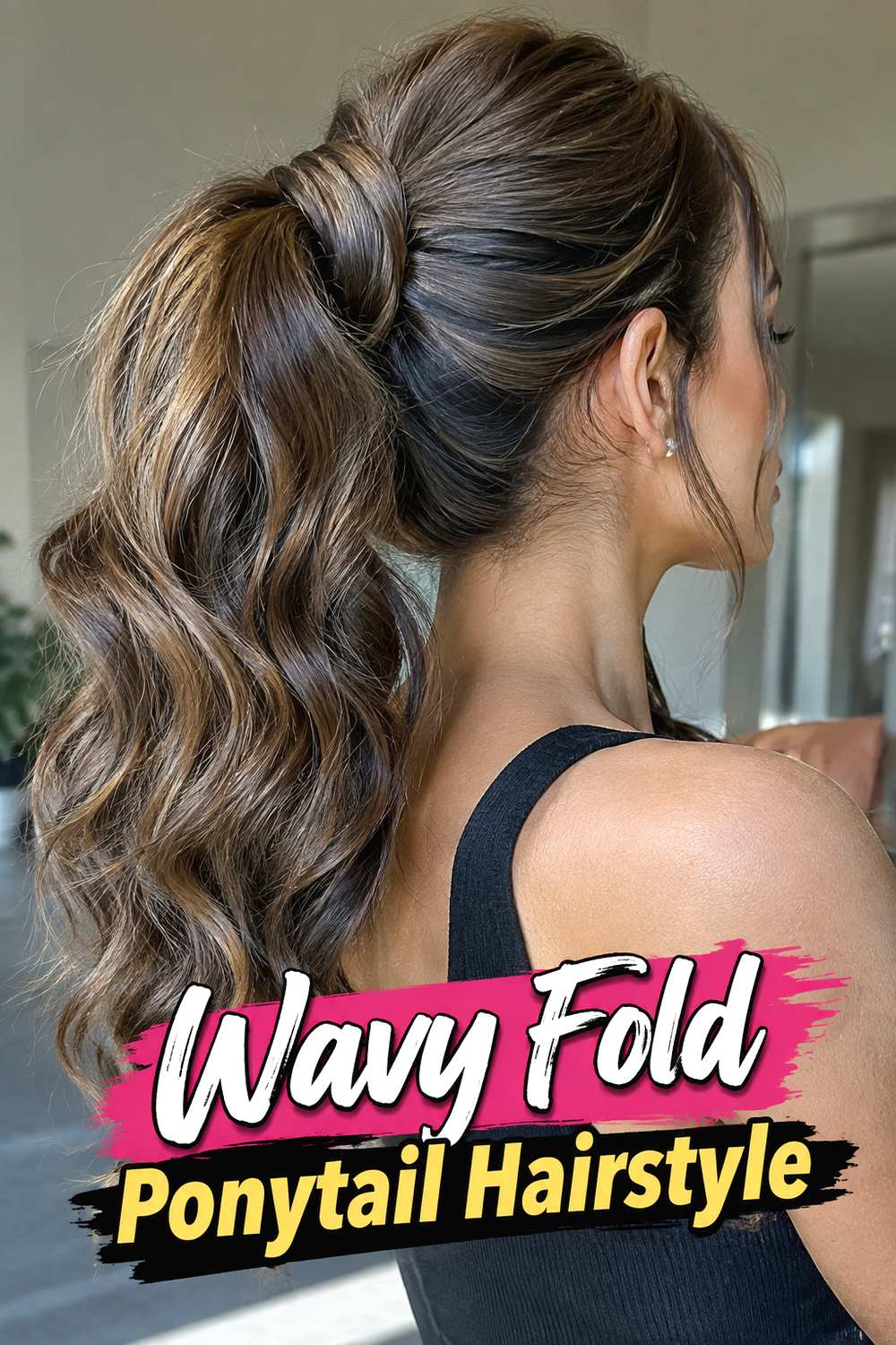 Wavy Fold Ponytail Hairstyle