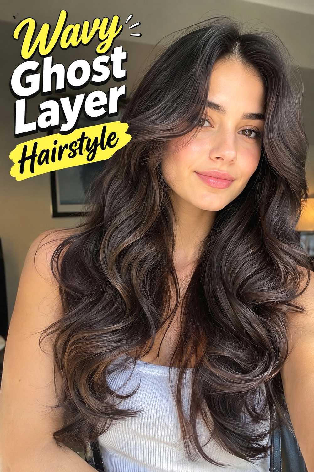 7. Wavy Ghost Layer Hairstyle
