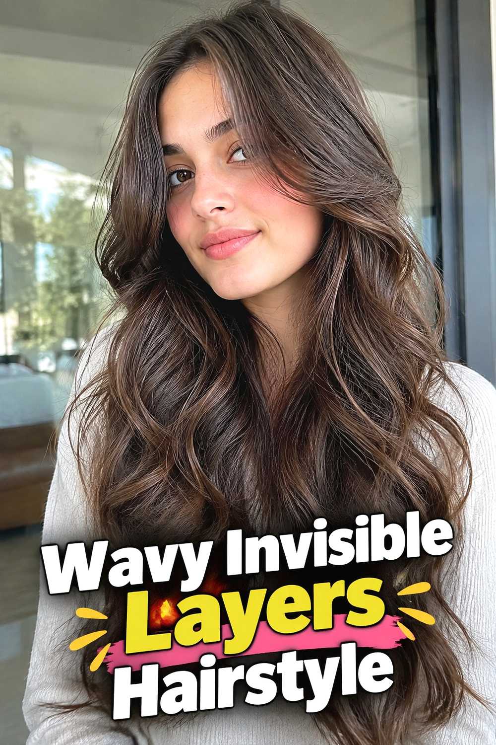 6. Wavy Invisible Layers Hairstyle