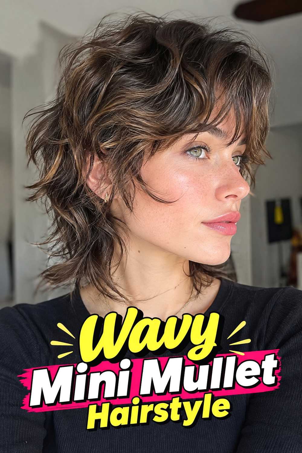 4. Wavy Mini Mullet Hairstyle