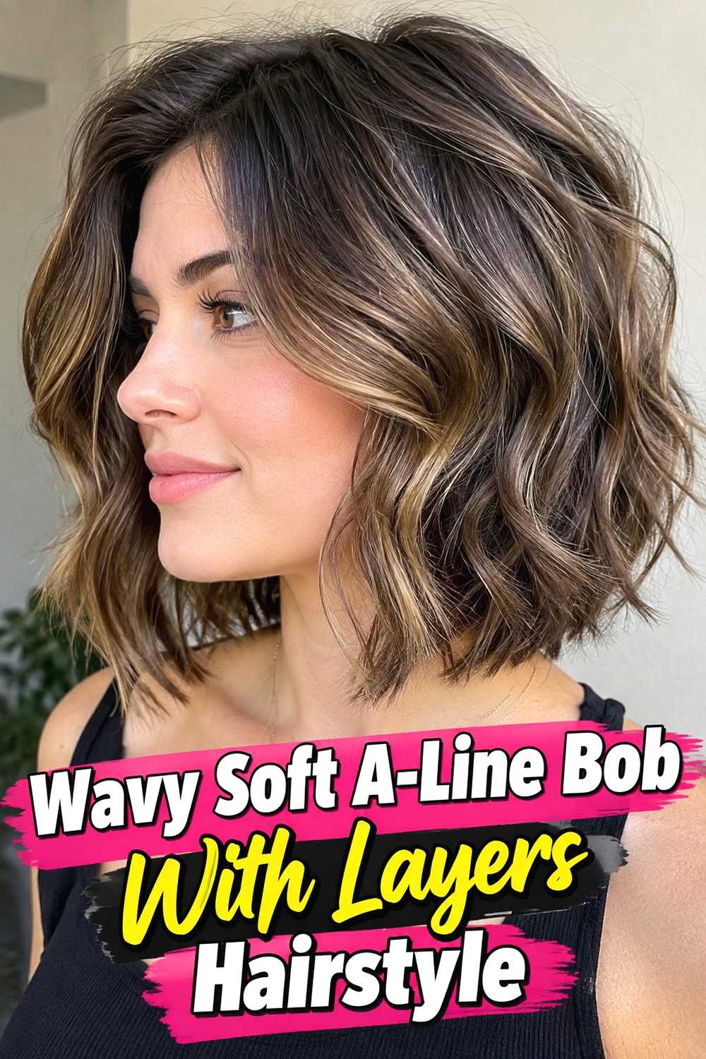 2. Wavy Soft A Line Bob With Layers Hairstyle