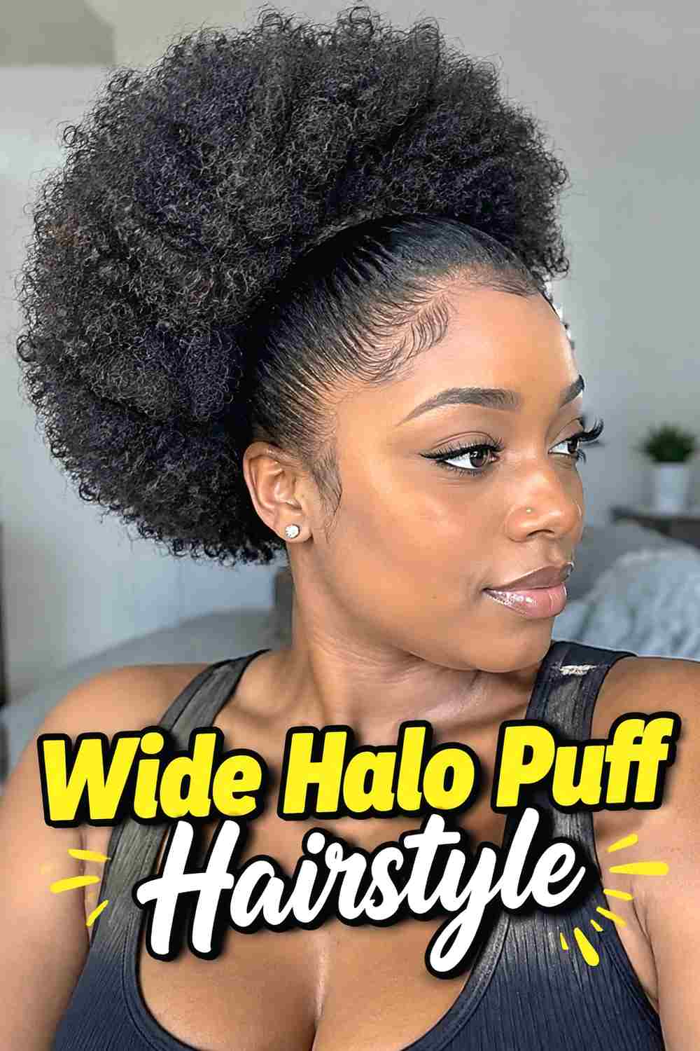12. Wide Halo Puff Hairstyle