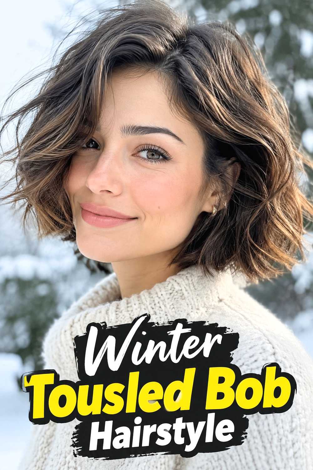 11. Winter Tousled Bob Hairstyle