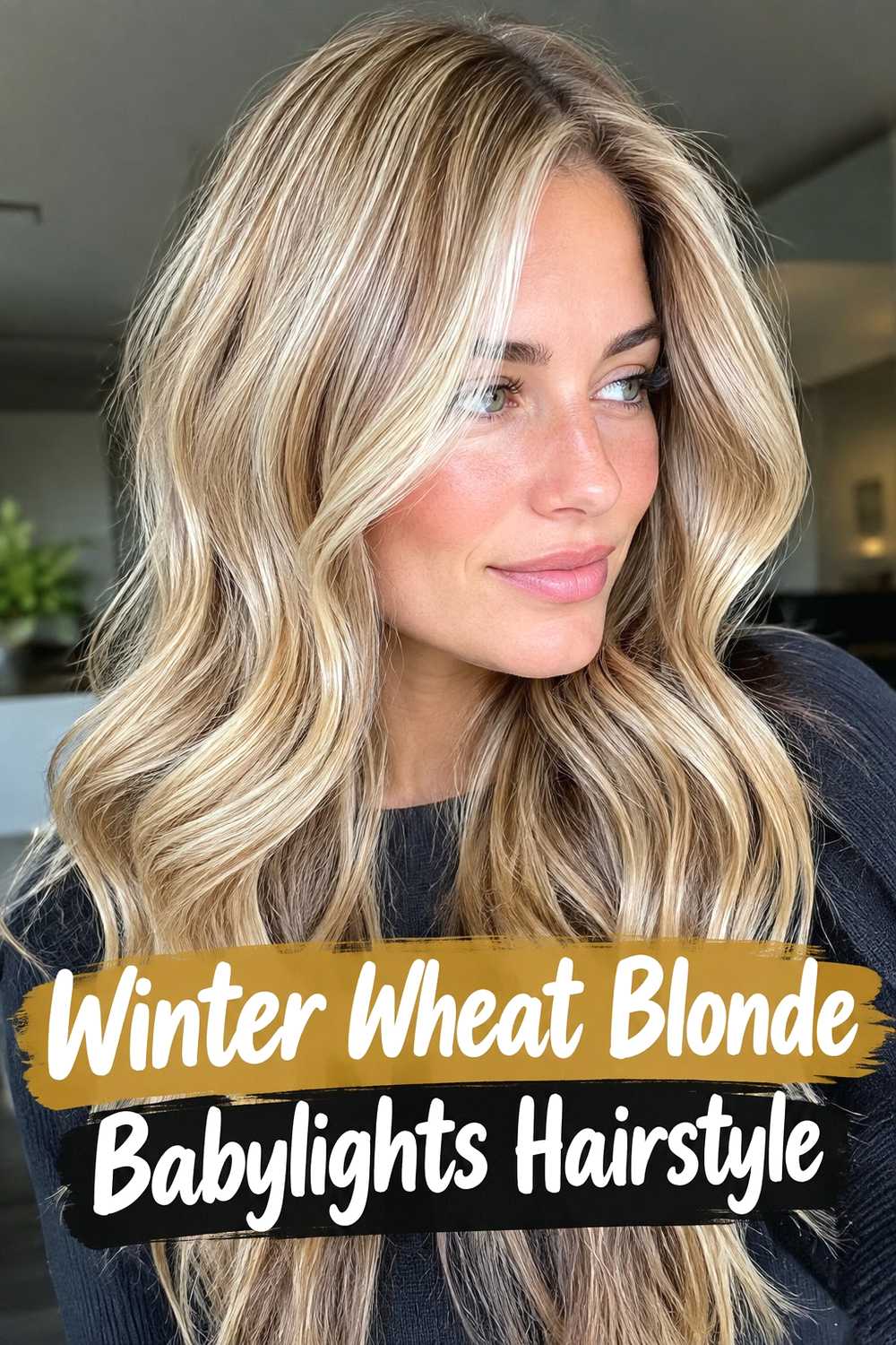 14. Winter Wheat Blonde Babylights Hairstyle