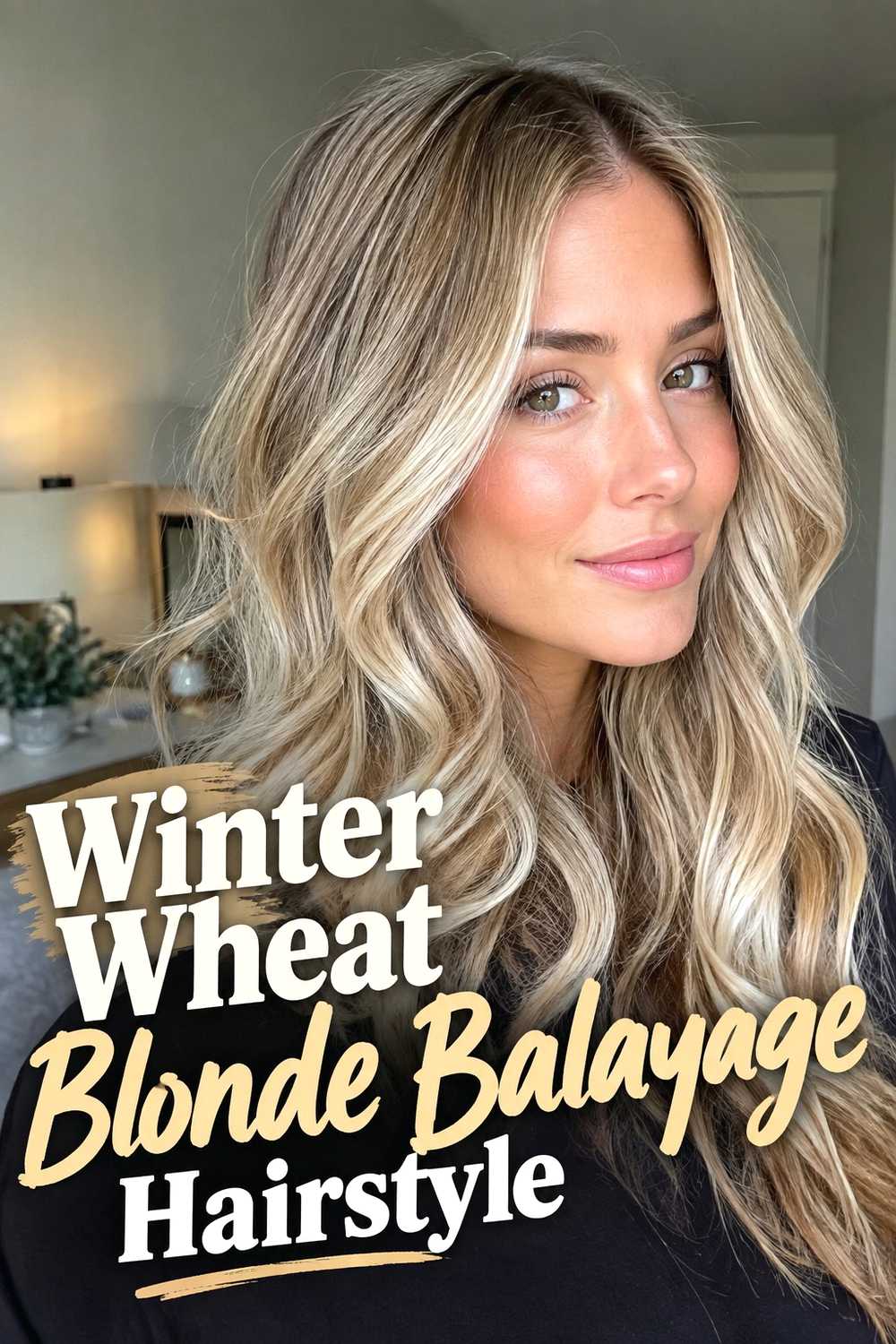 1. Winter Wheat Blonde Balayage Hairstyle