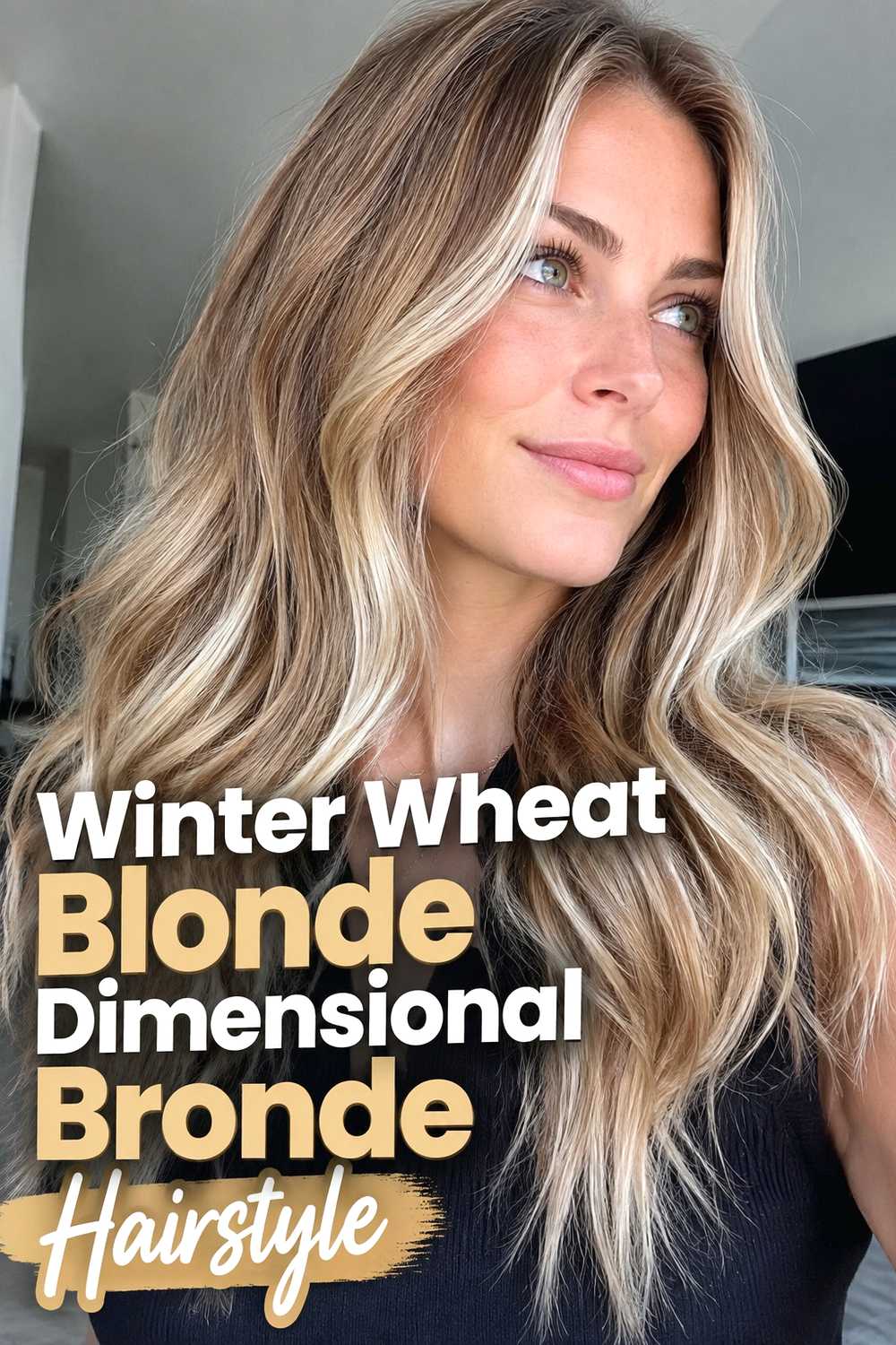 18. Winter Wheat Blonde Dimensional Bronde Hairstyle