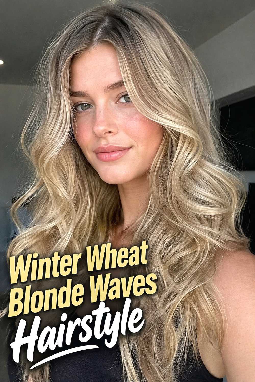 4. Winter Wheat Blonde Waves Hairstyle