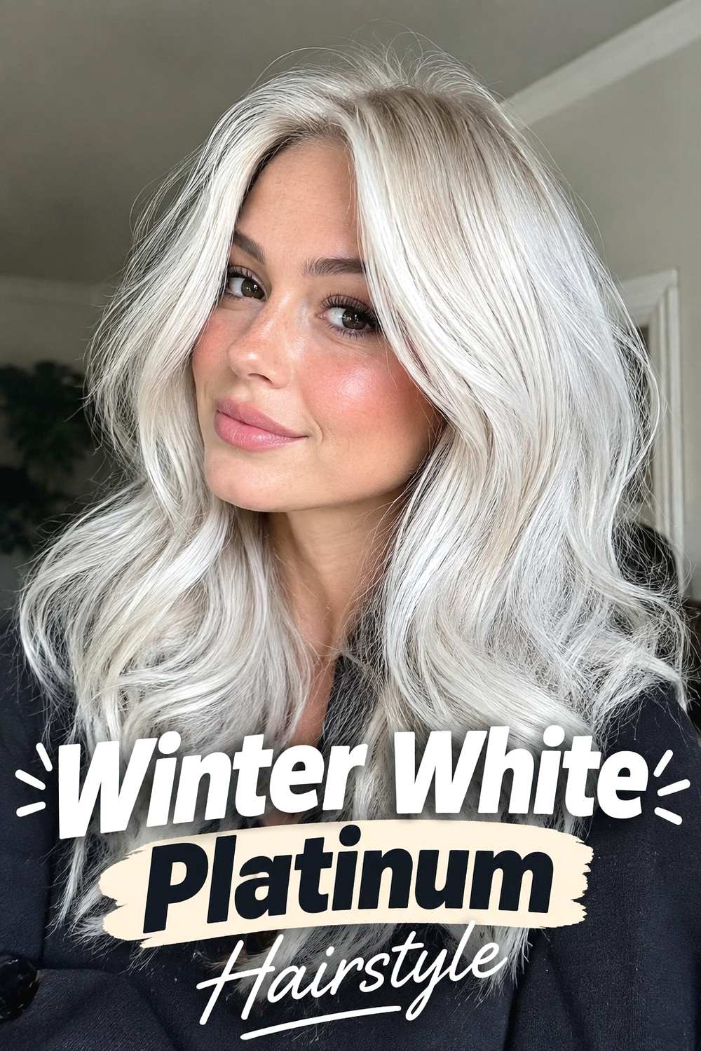 8. Winter White Platinum Hairstyle