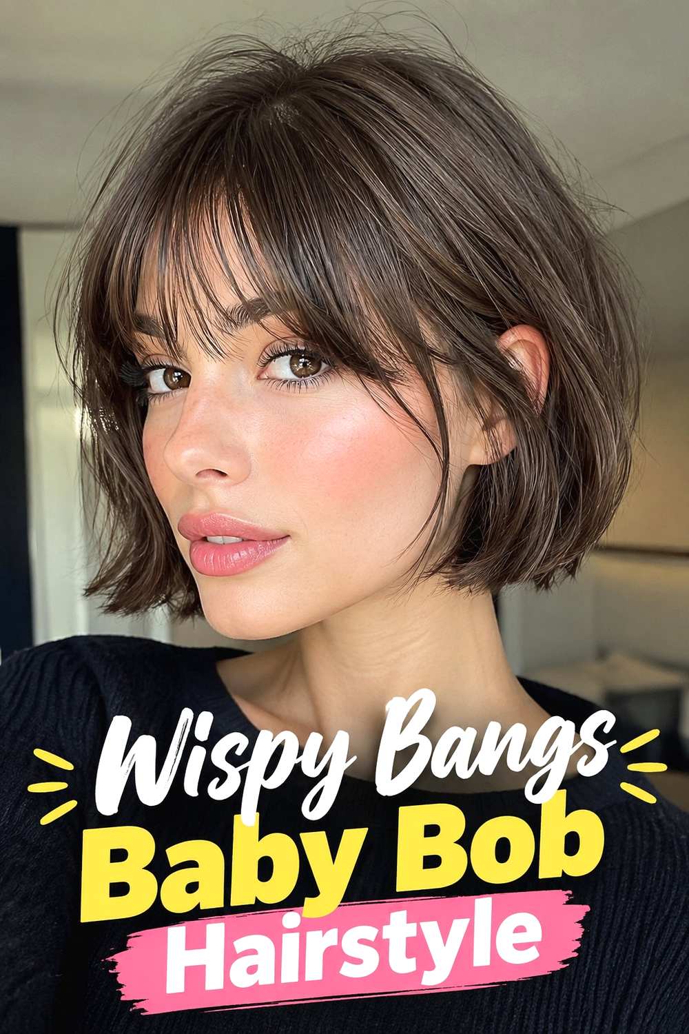 5. Wispy Bangs Baby Bob Hairstyle