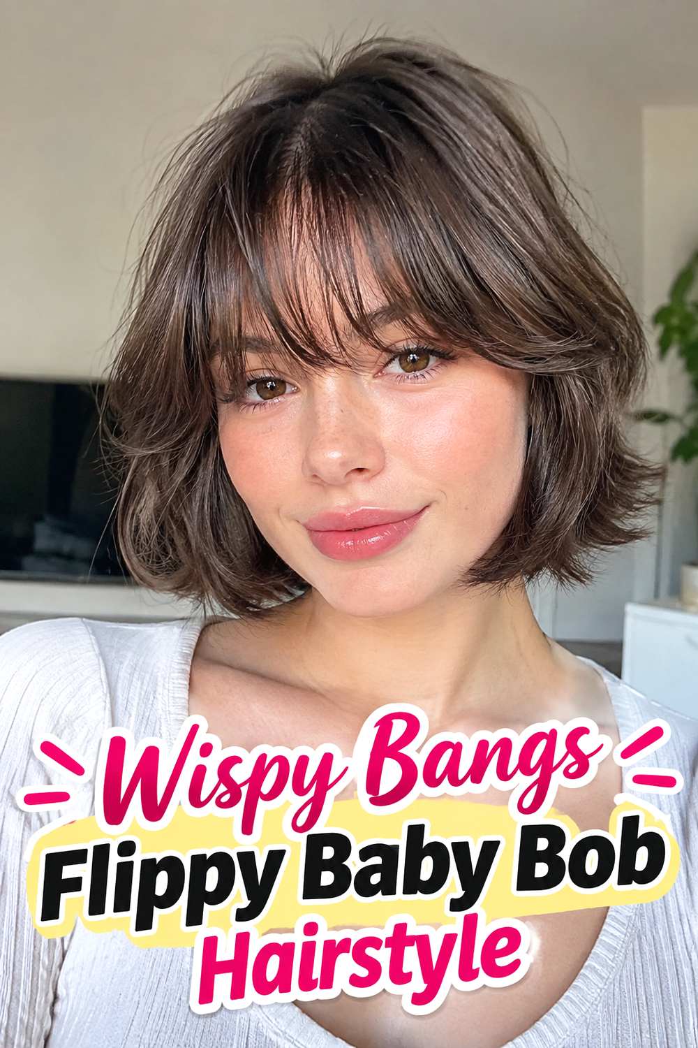 Wispy Bangs Flippy Baby Bob Hairstyle