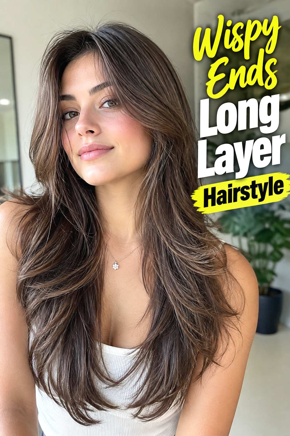 8. Wispy Ends Long Layer Hairstyle