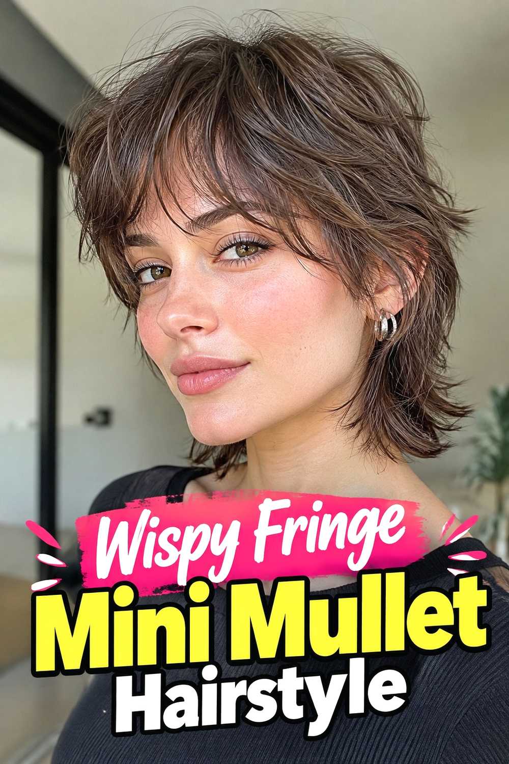 2. Wispy Fringe Mini Mullet Hairstyle
