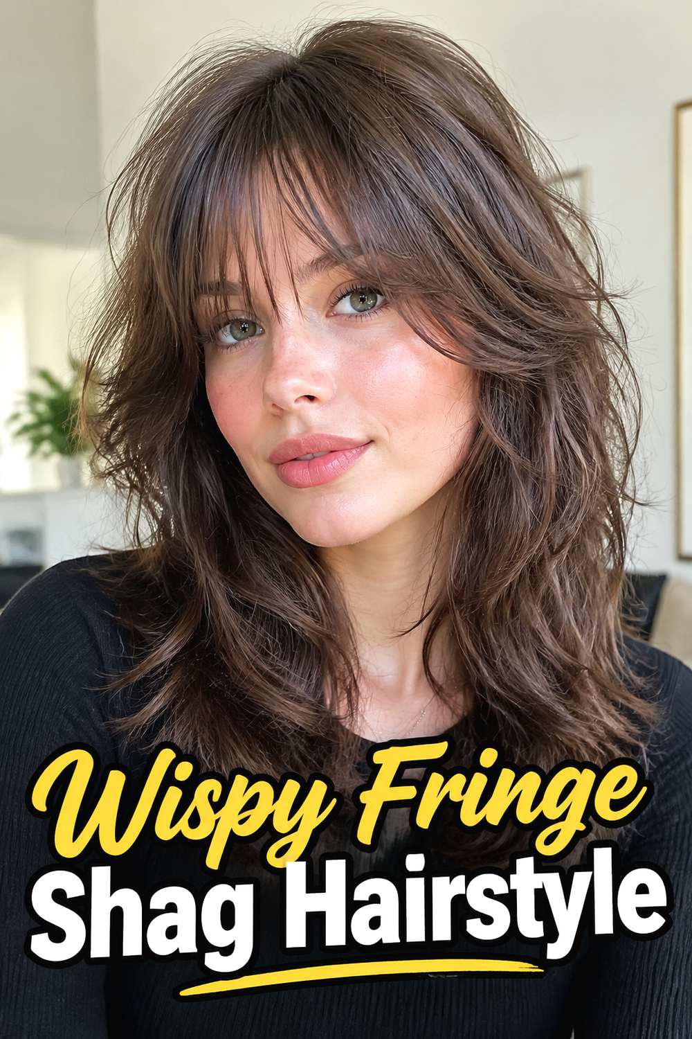 Wispy Fringe Shag Hairstyle