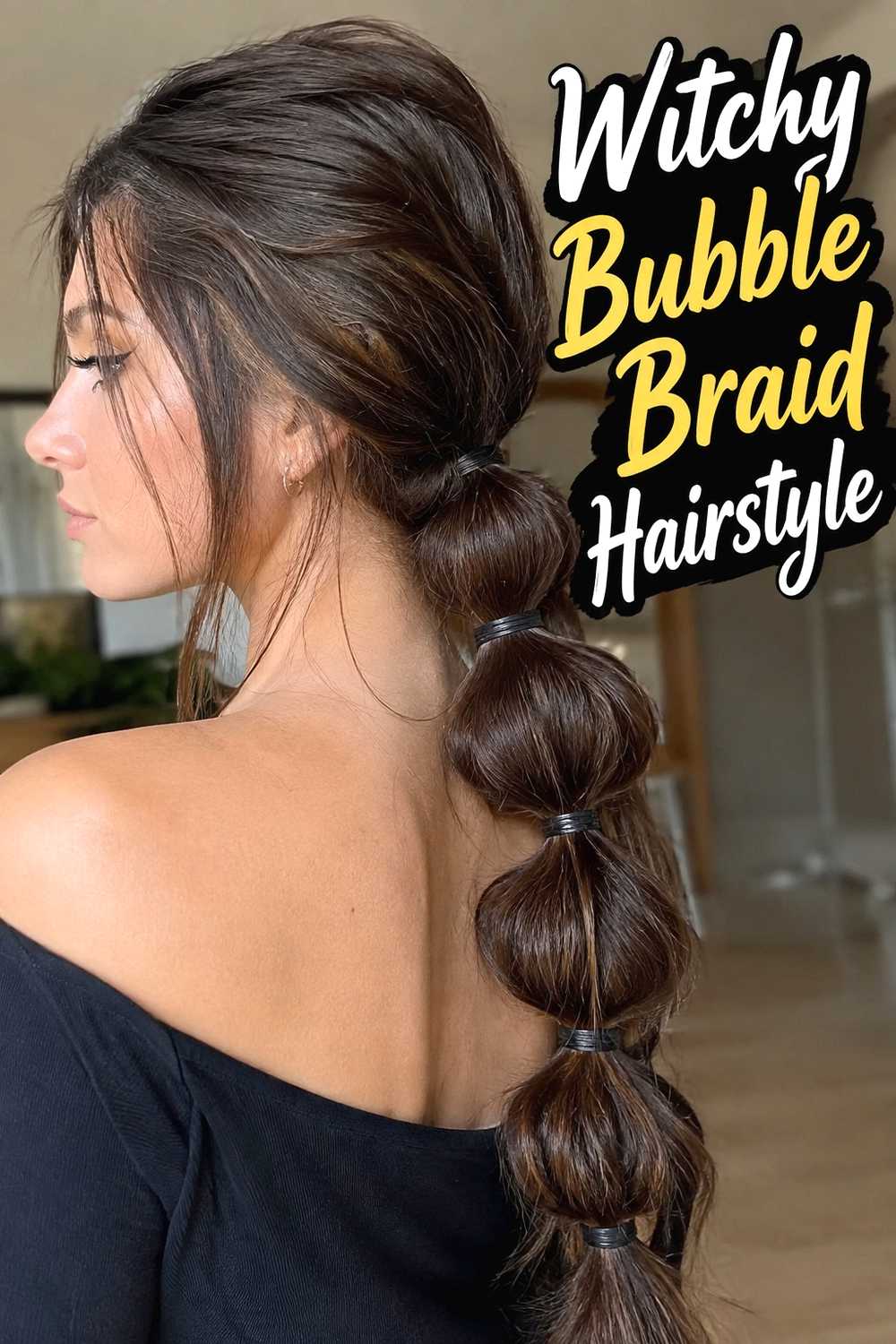 7. Witchy Bubble Braid Hairstyle