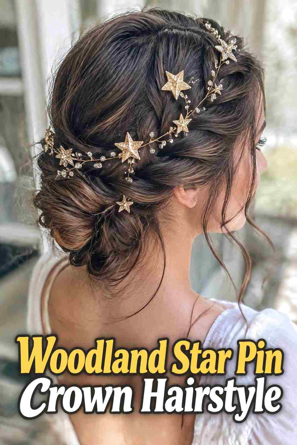 17. Woodland Star Pin Crown Hairstyle