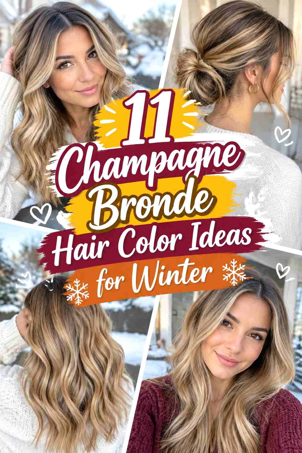 11 Champagne Bronde Hair Color Ideas for Winter
