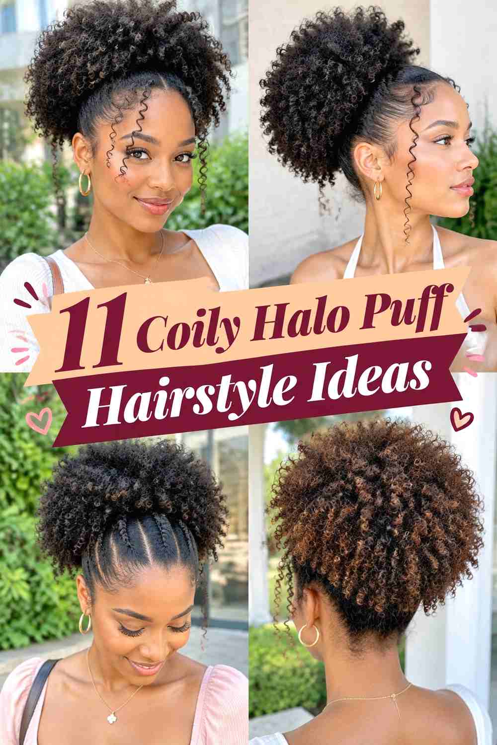 11 Coily Halo Puff Hairstyle Ideas
