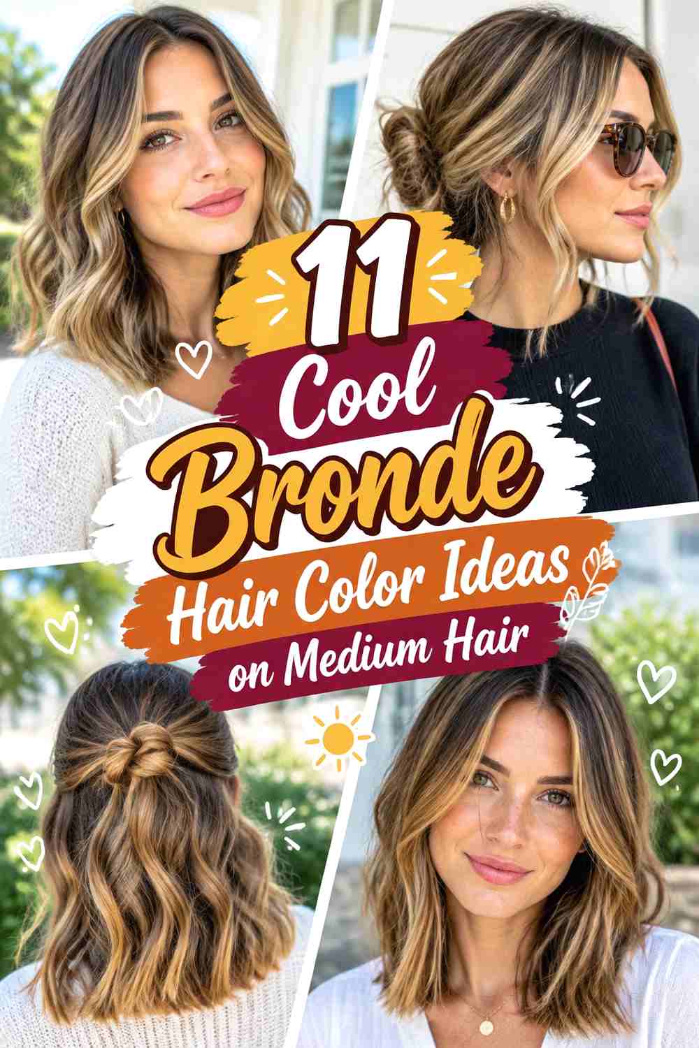 11 Cool Bronde Hair Color Ideas on Medium Hair