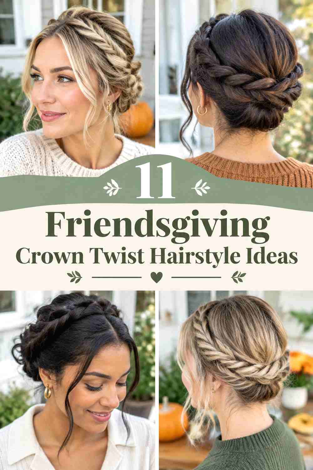 11 Friendsgiving Crown Twist Hairstyle Ideas