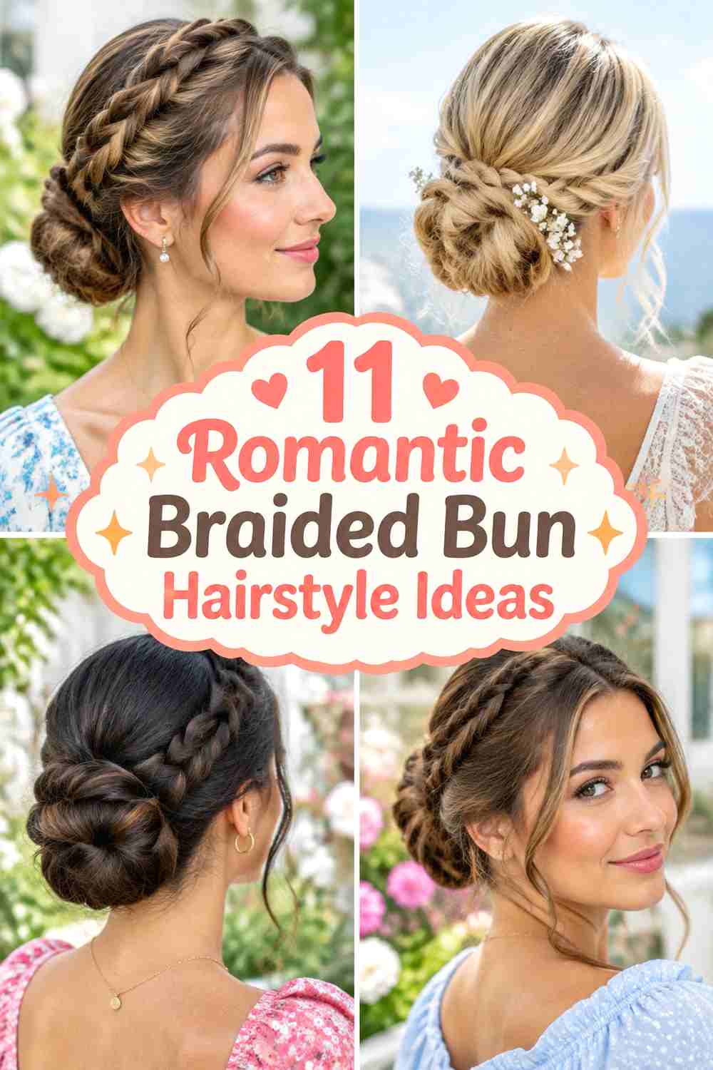 11 Romantic Braided Bun Hairstyle Ideas