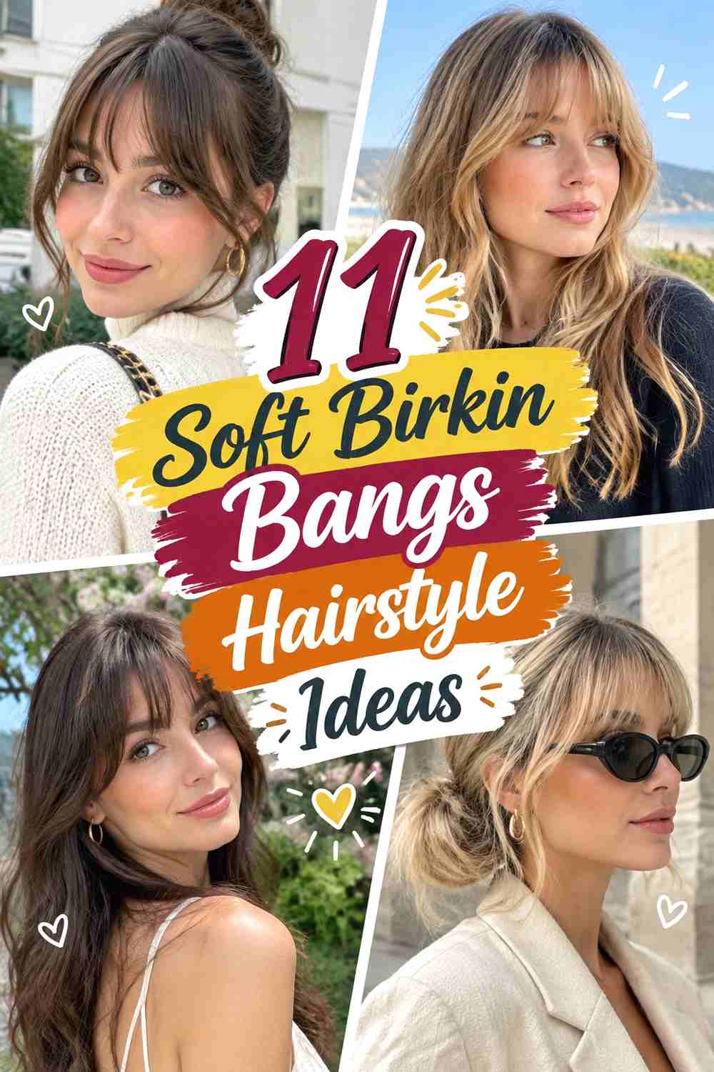 11 Soft Birkin Bangs Hairstyle Ideas