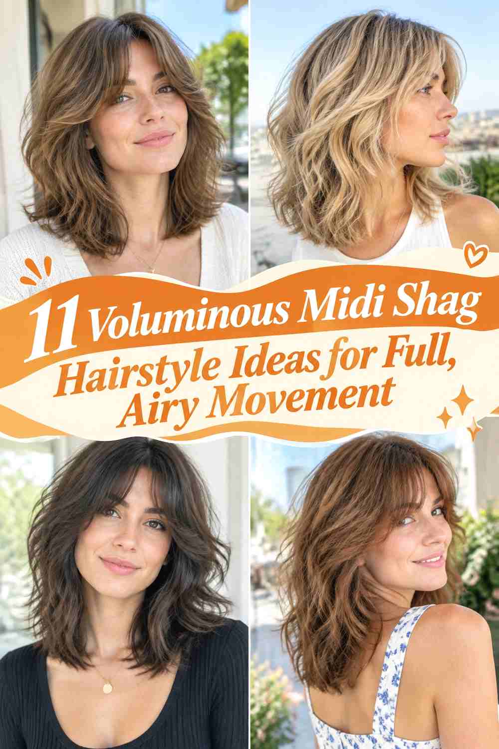 11 Voluminous Midi Shag Hairstyle Ideas for Full, Airy Movement