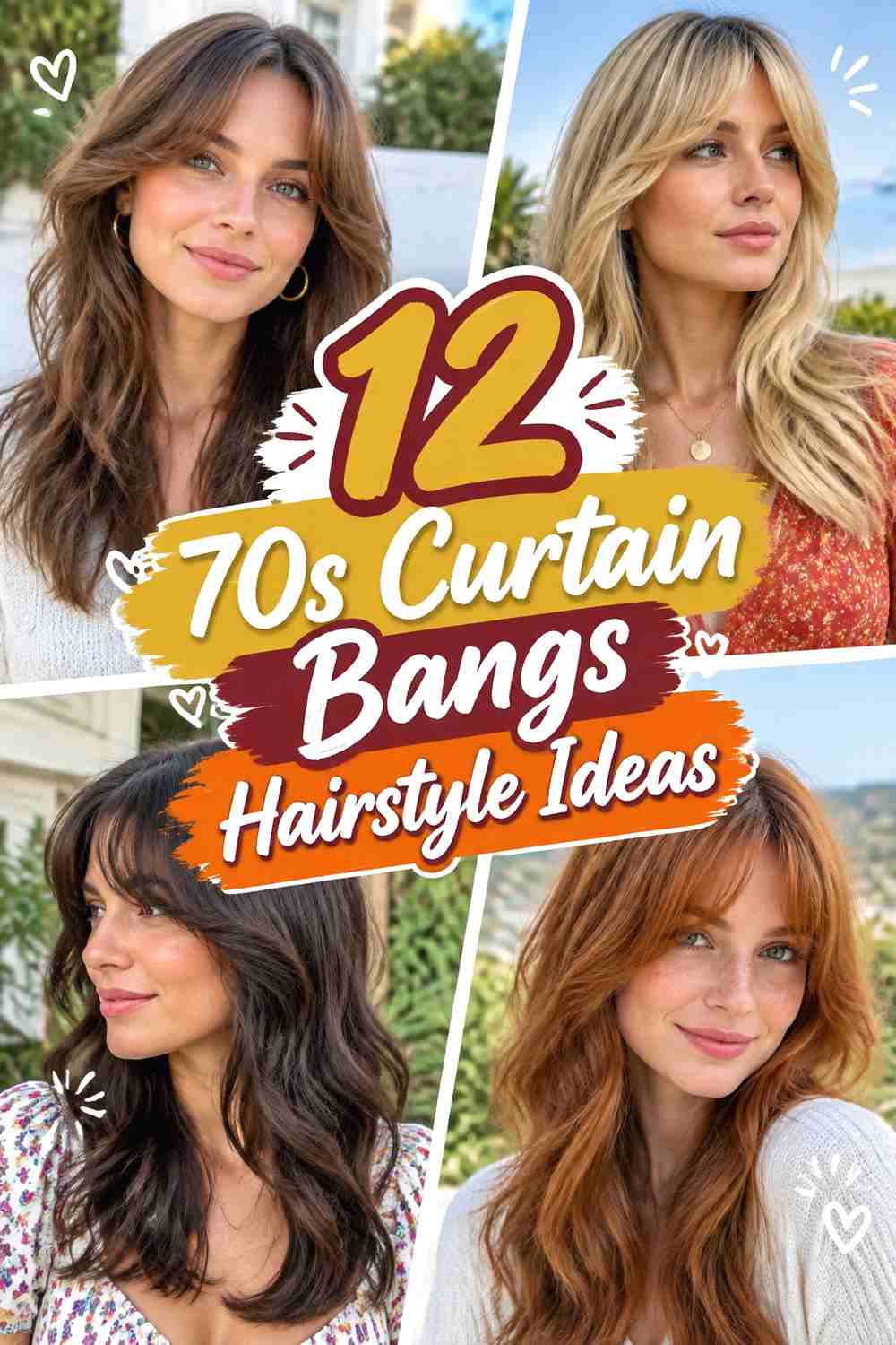 12 70s Curtain Bangs Hairstyle Ideas