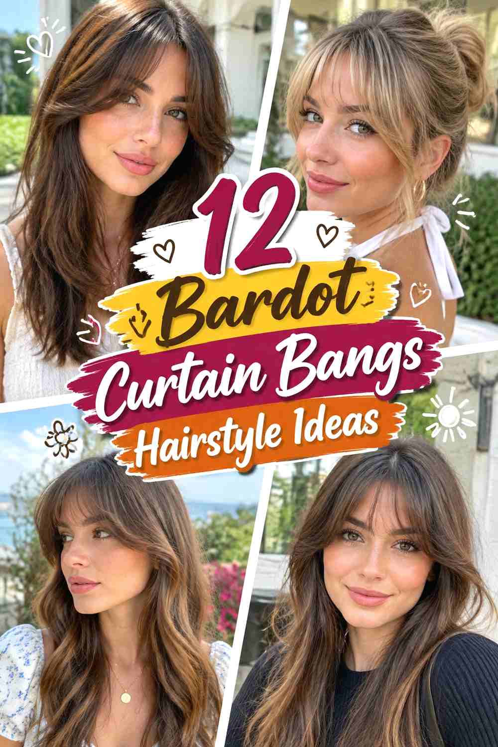 12 Bardot Curtain Bangs Hairstyle Ideas