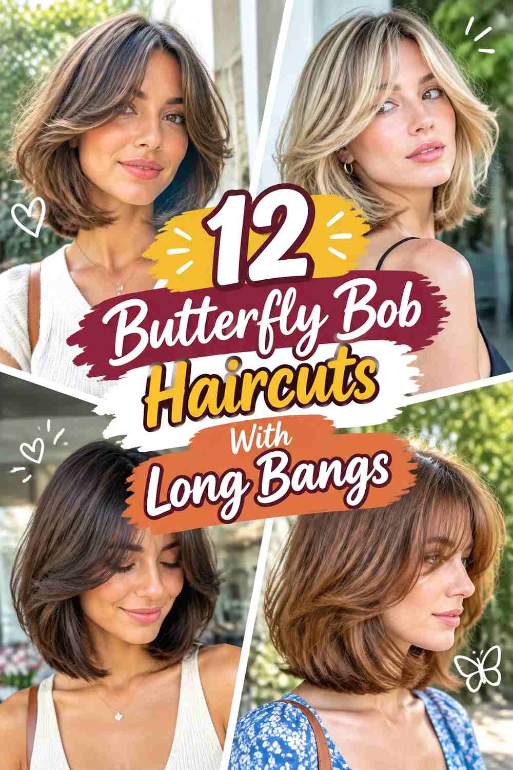 12 Butterfly Bob Haircuts With Long Bangs