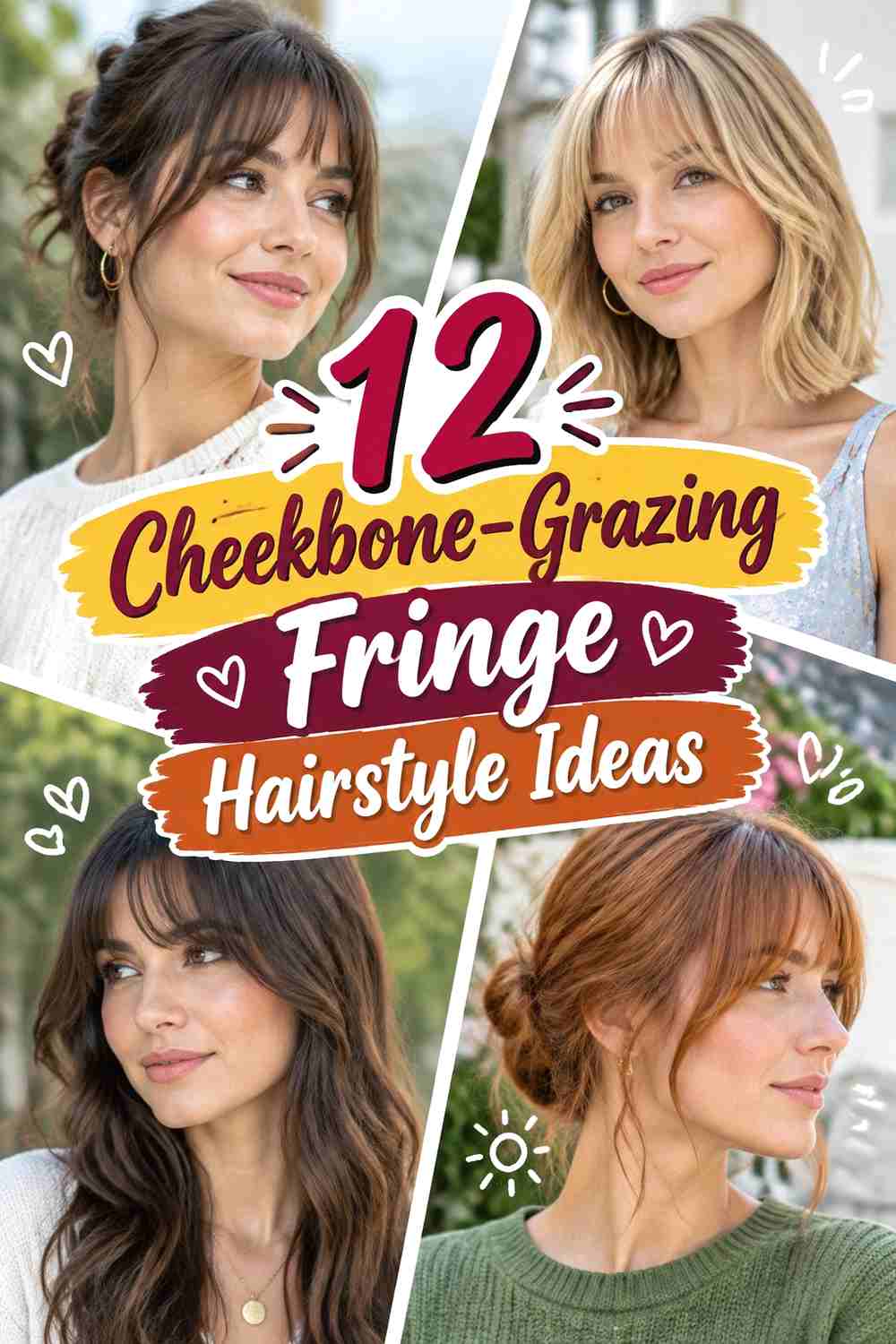 12 Cheekbone-Grazing Fringe Hairstyle Ideas