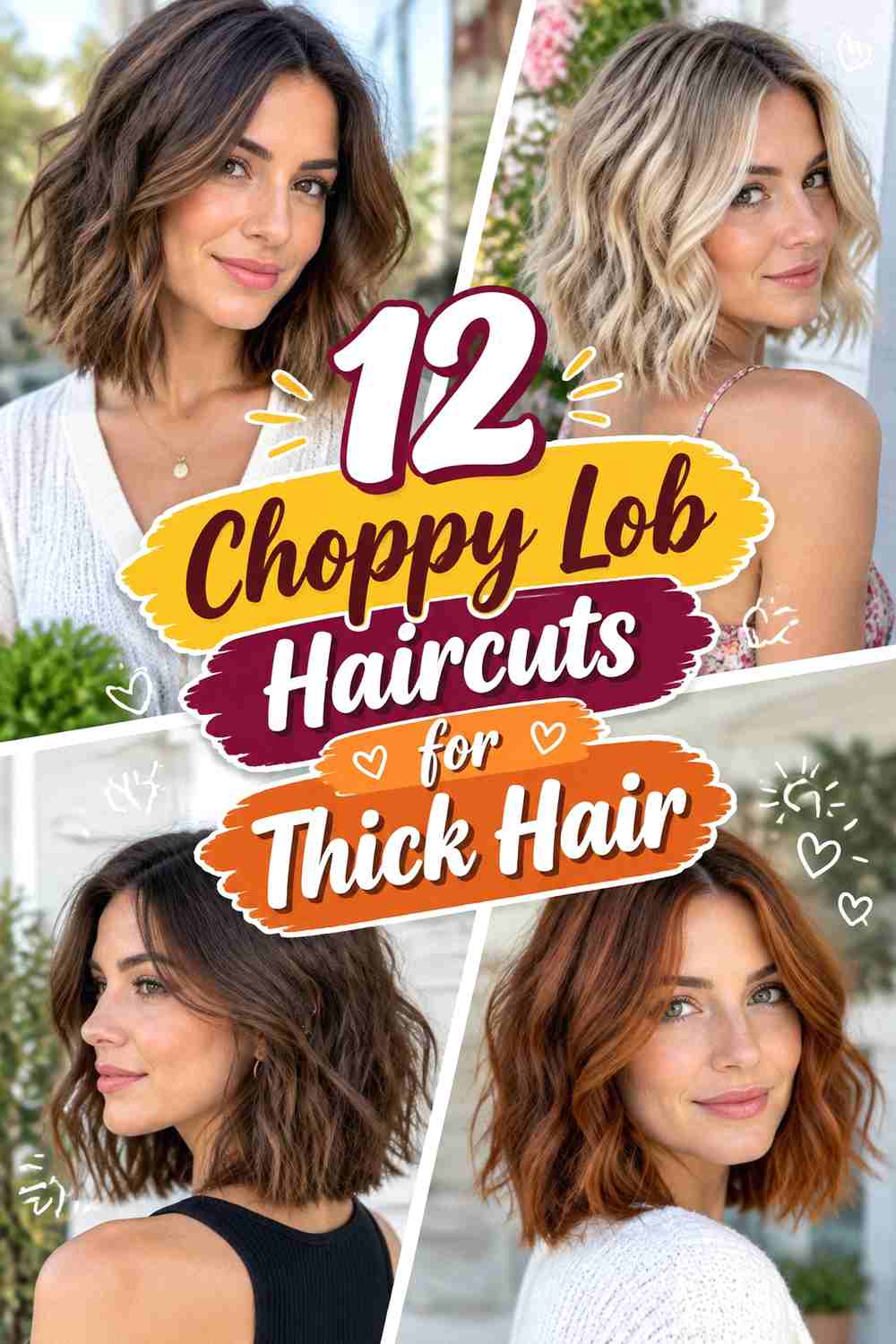 12 Choppy Lob Haircuts for Thick Hair