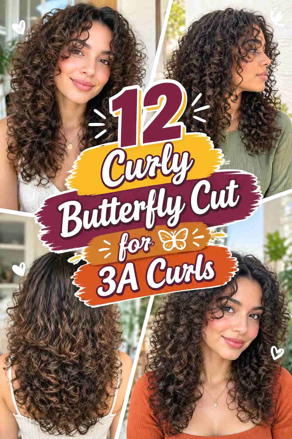 12 Curly Butterfly Cut for 3A Curls