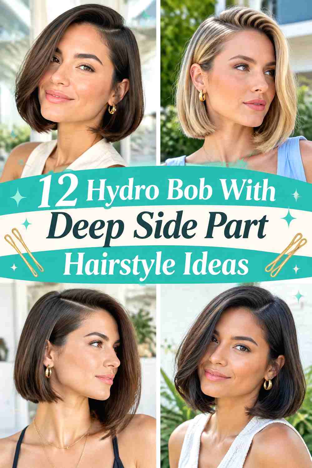 12 Hydro Bob With Deep Side Part Hairstyle Ideas