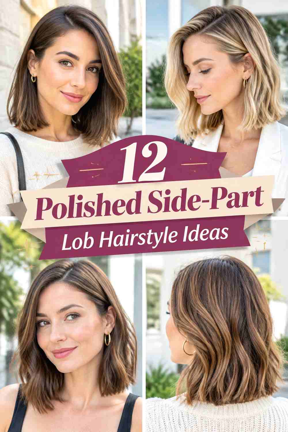 12 Polished Side-Part Lob Hairstyle Ideas