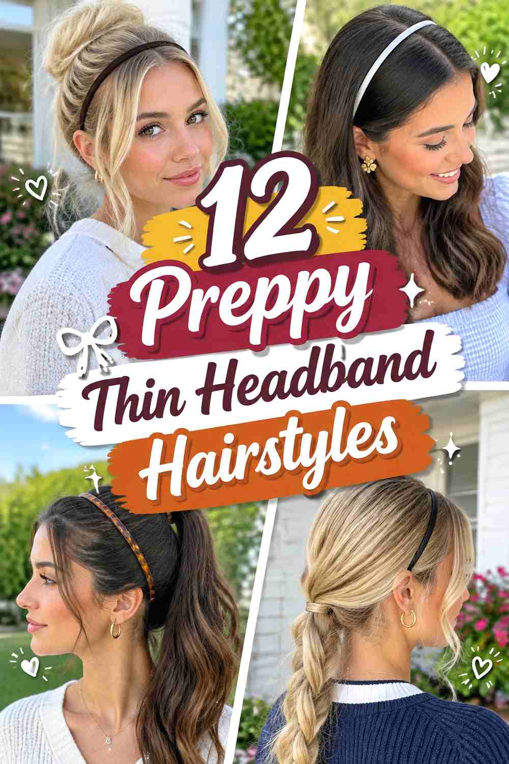 12 Preppy Thin Headband Hairstyles