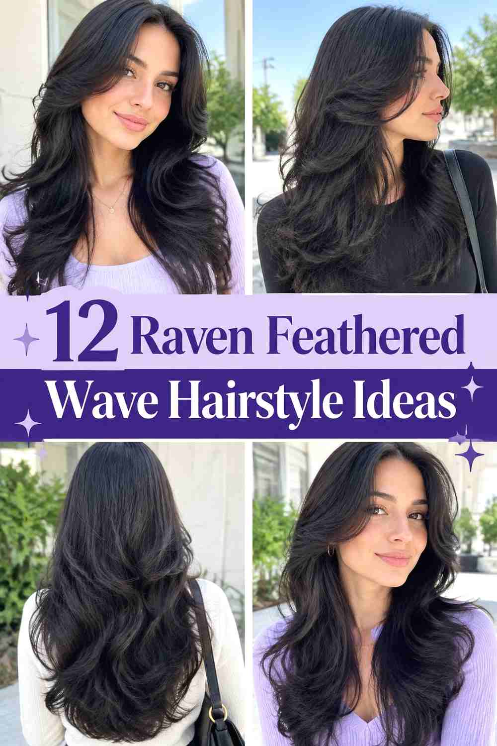 12 Raven Feathered Wave Hairstyle Ideas